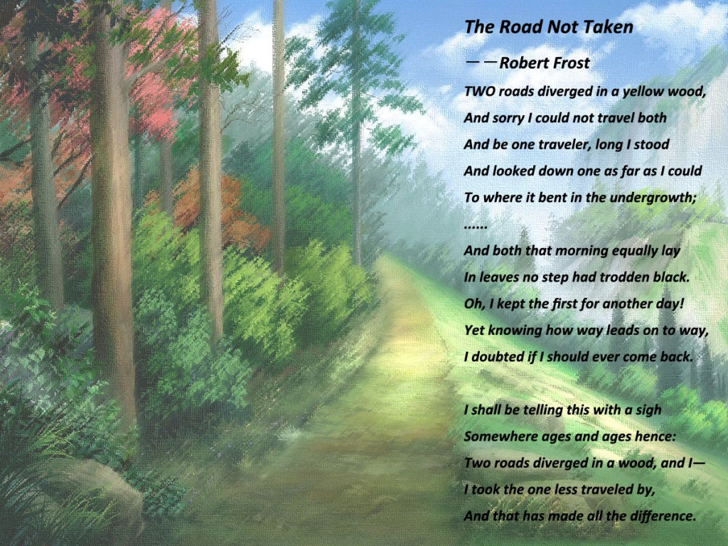 Term Paper on Robert Frosts Poem the Road Not Taken