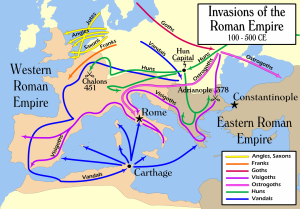 "The English" migrated to their "ancestral homeland" in the first few centuries of the Common Era (Source: Wikipedia)