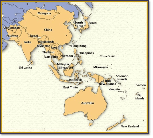 Map Asia Australia Language On The Move